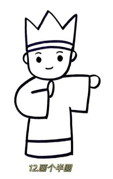 唐僧的简易画法怎么画（简笔画教程）