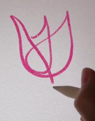 一笔画郁金香的画法简单图片教程