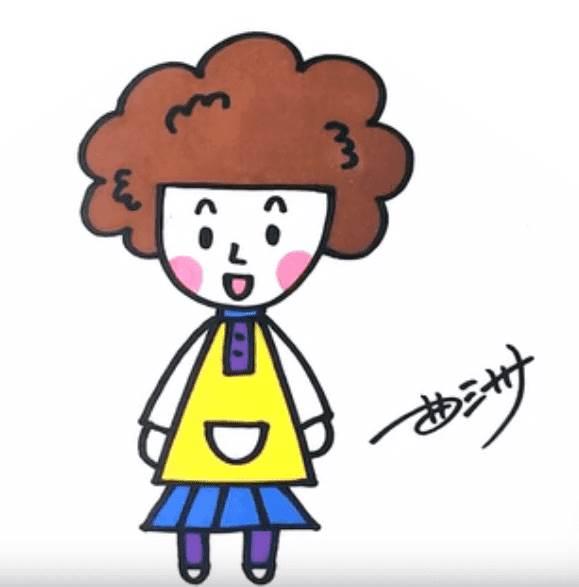 画妈妈简笔画最漂亮 画妈妈简笔画最漂亮全身彩色