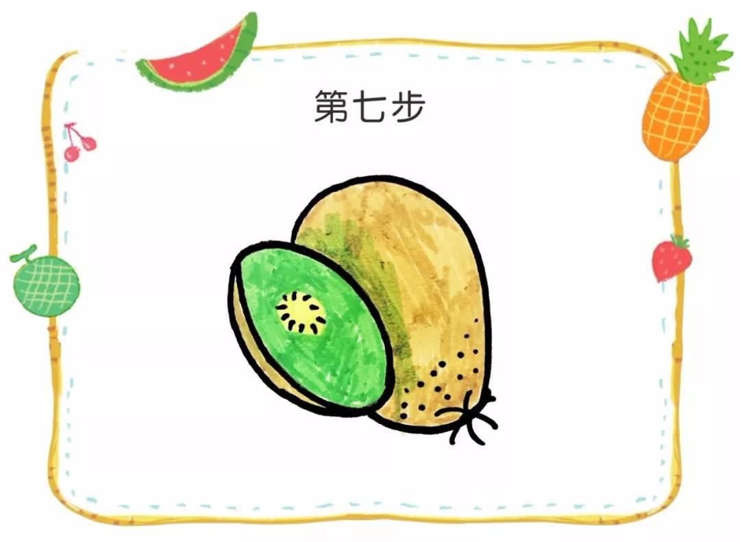 猕猴桃简笔画 猕猴桃简笔画可爱