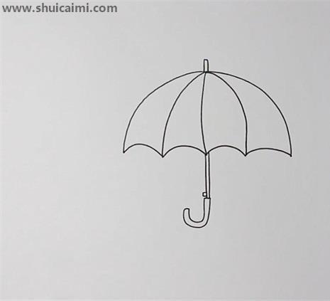 伞简笔画怎么画 伞简笔画图片大全