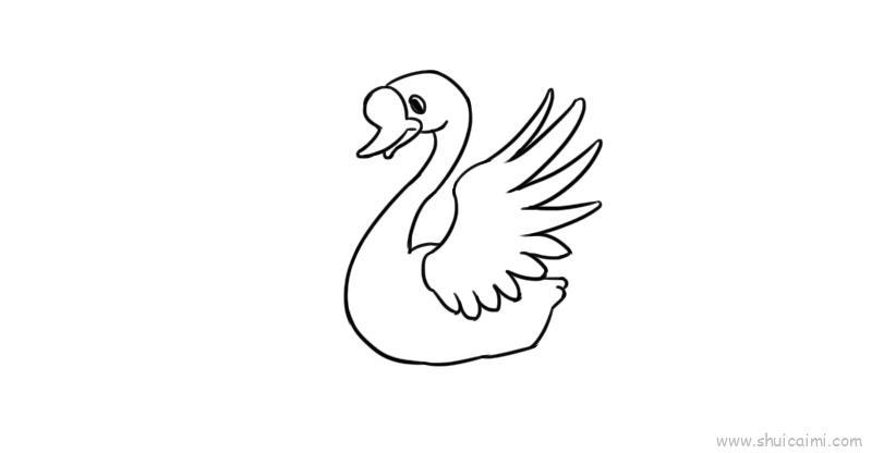 大白鹅儿童画怎么画 大白鹅简笔画好看