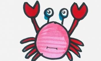 小螃蟹简笔画 小螃蟹简笔画图片