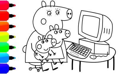 简笔画小猪佩奇 简笔画小猪佩奇涂色