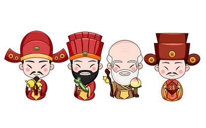 福禄寿喜财简笔画图片 福禄寿喜财简笔画图片大全可爱