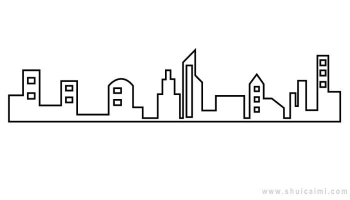 美丽城市简笔画怎么画 美丽城市简笔画步骤