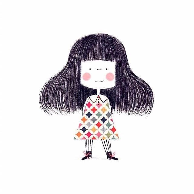 小女孩头像简笔画 小女孩头像简笔画图片大全可爱