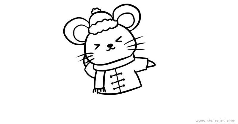 小老鼠放鞭炮儿童画怎么画 小老鼠放鞭炮简笔画图片