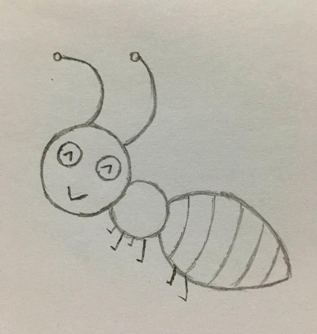 蚂蚁简笔画 蚂蚁简笔画简单可爱