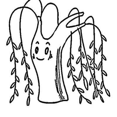 柳树简笔画图片大全 柳树简笔画图片大全大图简单