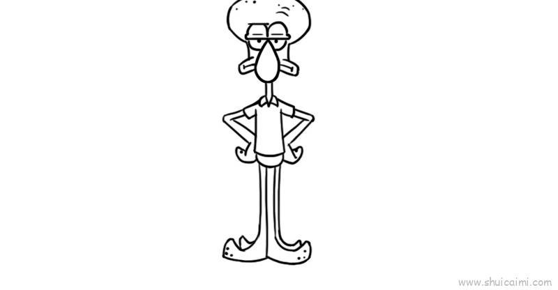 章鱼哥儿童画怎么画 章鱼哥简笔画顺序