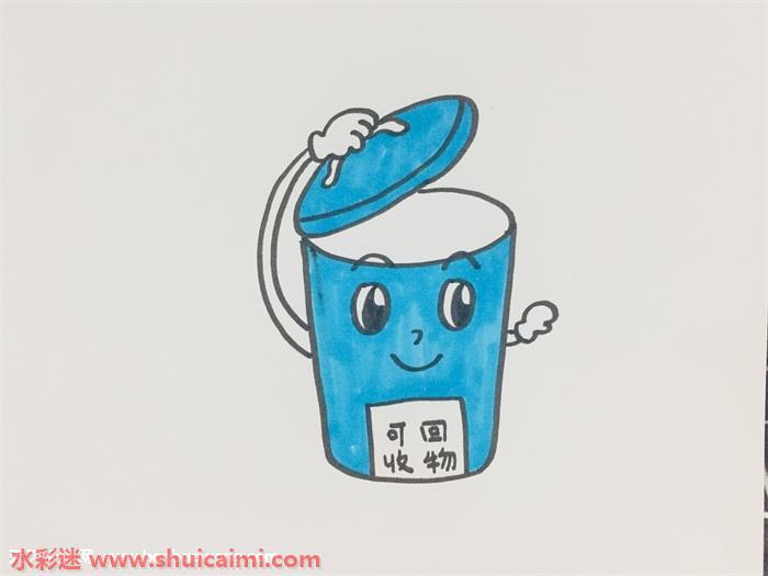 垃圾分类涂色怎么画 垃圾分类涂色简笔画简单易画彩色