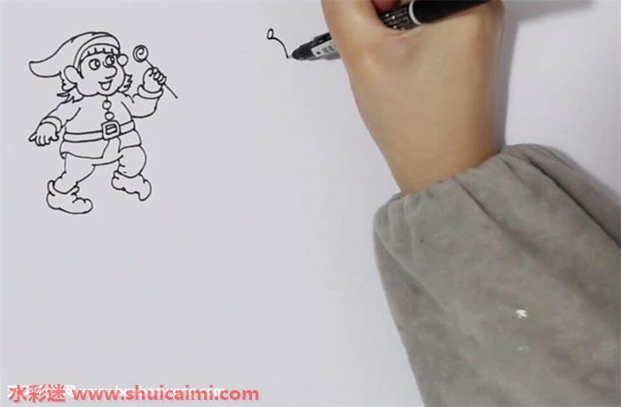 七个小矮人怎么画 七个小矮人简笔画步骤