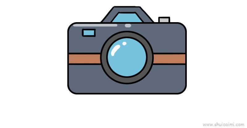 照相机儿童画怎么画 照相机简笔画画法