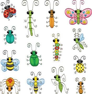 昆虫简笔画 昆虫简笔画大全带颜色