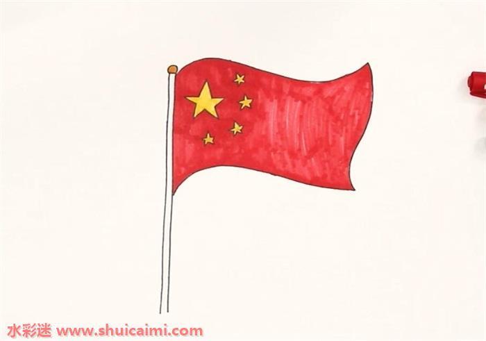 五星红旗怎么画 五星红旗简笔画漂亮卡通