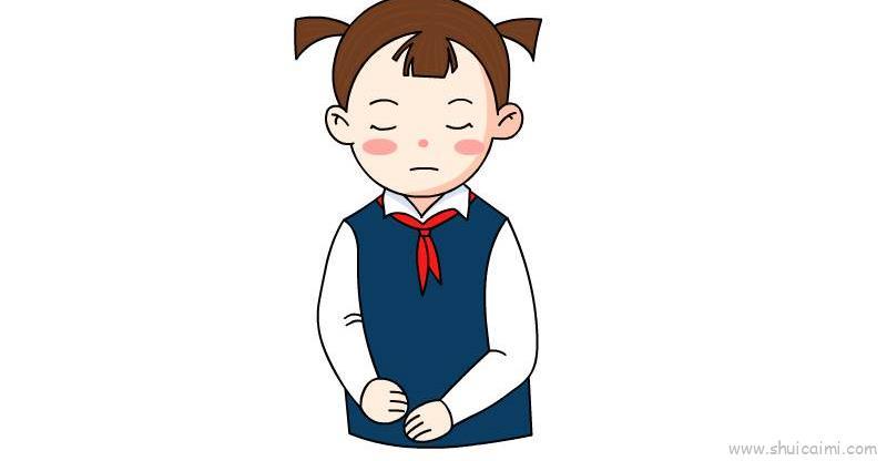 默哀儿童画怎么画 默哀简笔画步骤