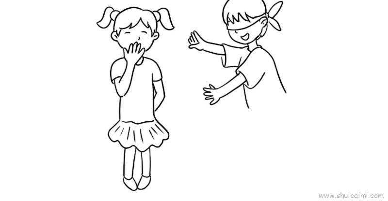 小朋友做游戏儿童画怎么画 小朋友做游戏简笔画图片