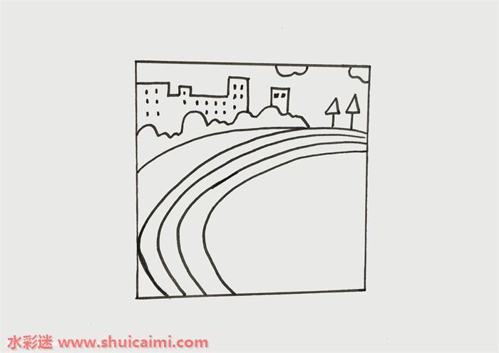 操场怎么画 操场简笔画简单又漂亮彩色