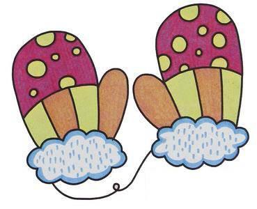 手套简笔画 手套简笔画涂色