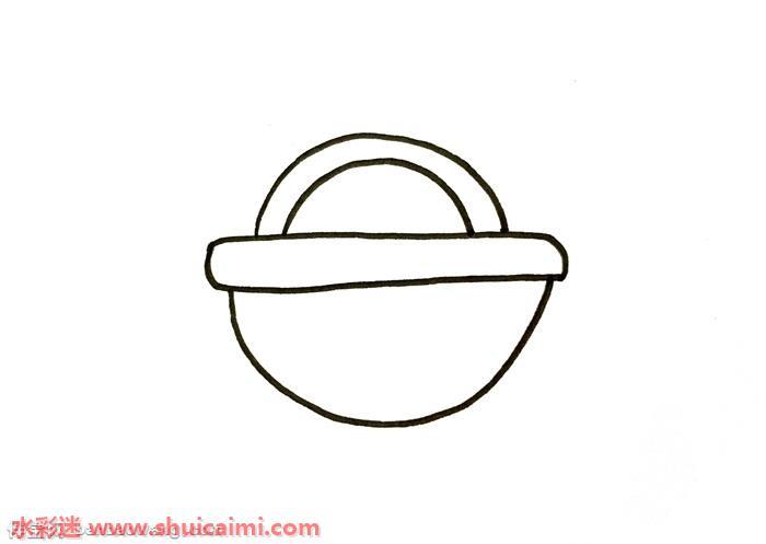 菜篮子怎么画 菜篮子简笔画图片彩色