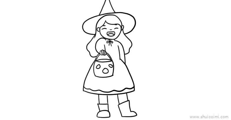 不给糖就捣蛋儿童画怎么画 不给糖就捣蛋简笔画简单