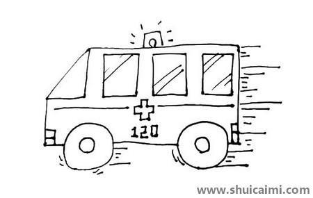 120救护车儿童简笔画