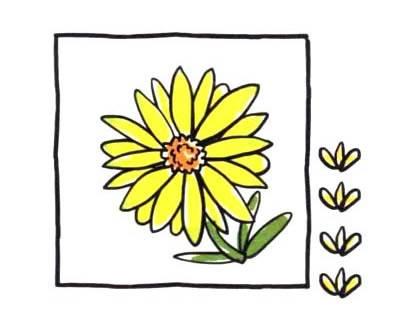 菊花叶子简笔画 菊花叶子简笔画图片