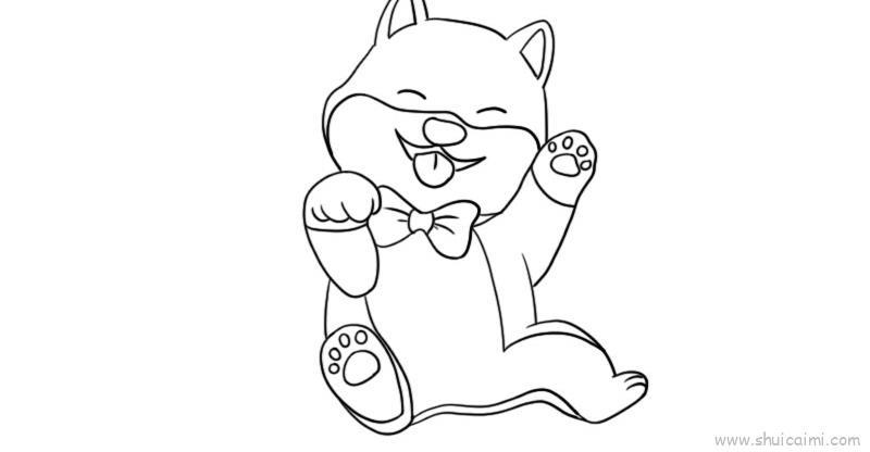 小柴犬儿童画怎么画 小柴犬简笔画简单