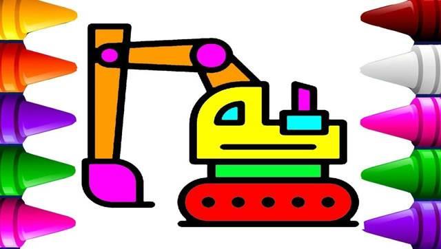 挖掘机简笔画 挖掘机简笔画图片