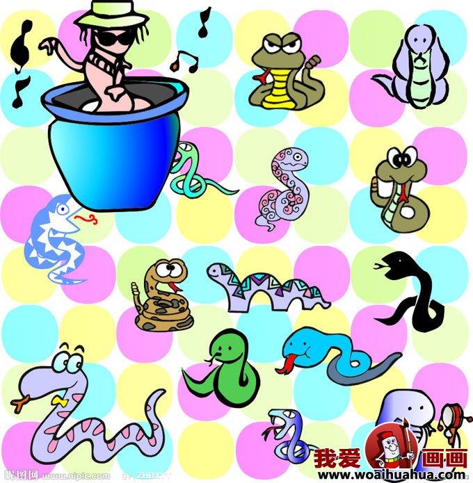 蛇-各种形态的小蛇图片大全简笔画怎么画 蛇-各种形态的小蛇图片大全简笔画好看