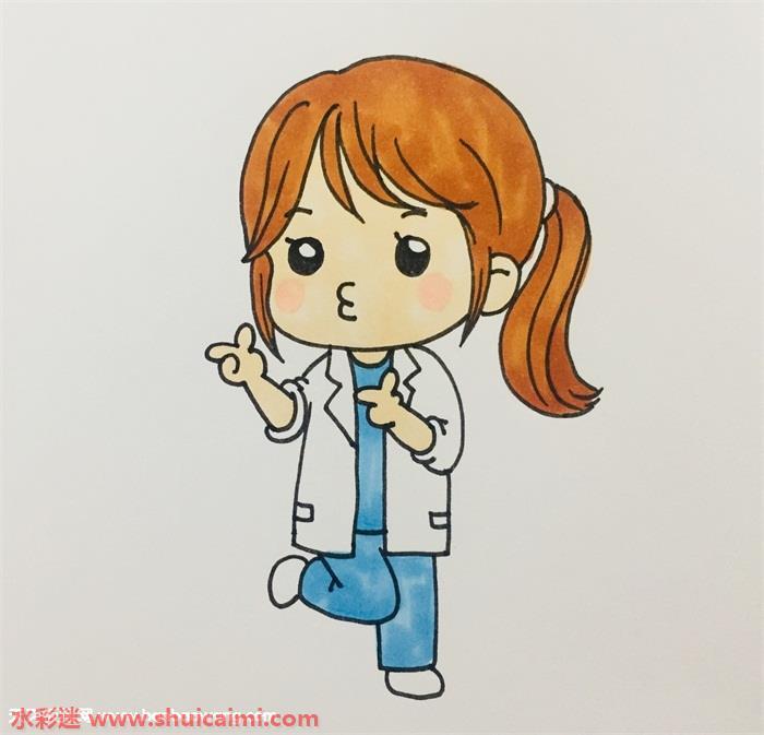 女医生怎么画 女医生简笔画图片大全彩色
