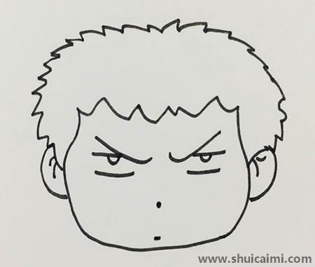 三井寿卡通简笔画步骤教学