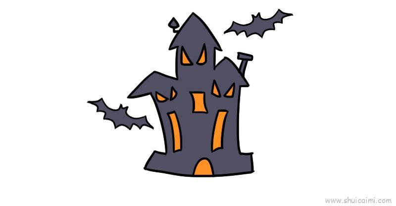 万圣节房子儿童画怎么画 万圣节房子简笔画好看