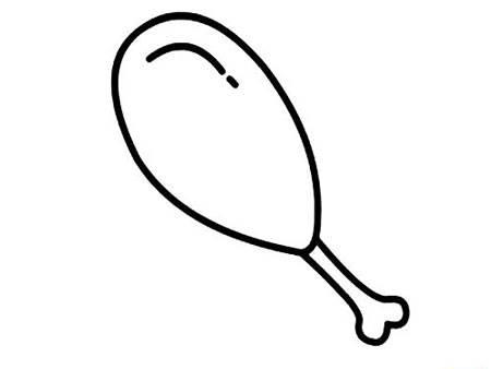 鸡腿简笔画 鸡腿简笔画彩色