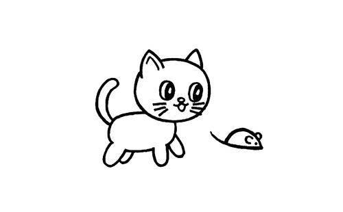简笔画猫 简笔画猫的画法最简单