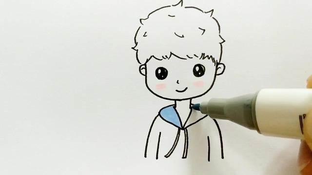 小男孩简笔画图片大全 平头小男孩简笔画图片大全