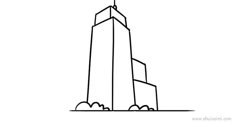 摩天大楼儿童画怎么画 摩天大楼简笔画好看