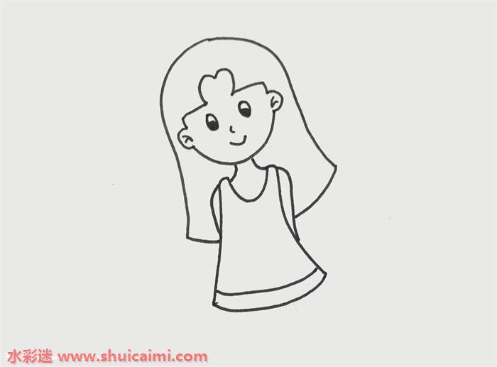 少女怎么画 少女简笔画漂亮彩色