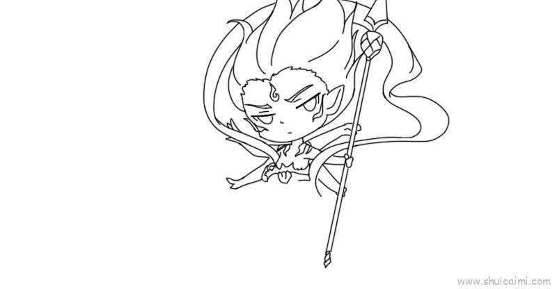 哪吒变身后儿童画怎么画 哪吒变身后简笔画图片大全
