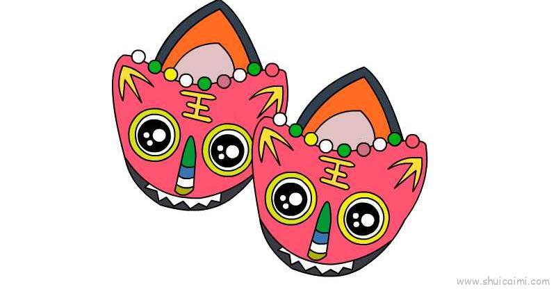 虎头鞋儿童画怎么画 虎头鞋简笔画顺序