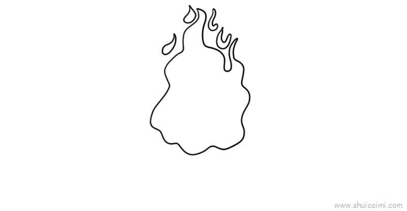 引火源儿童画怎么画 引火源简笔画简单