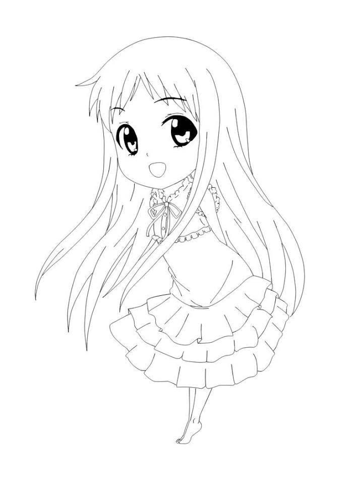 萝莉简笔画 可爱的小女孩图片