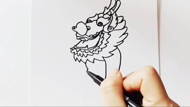 龙头简笔画图片大全 龙头简笔画图片大全儿童画