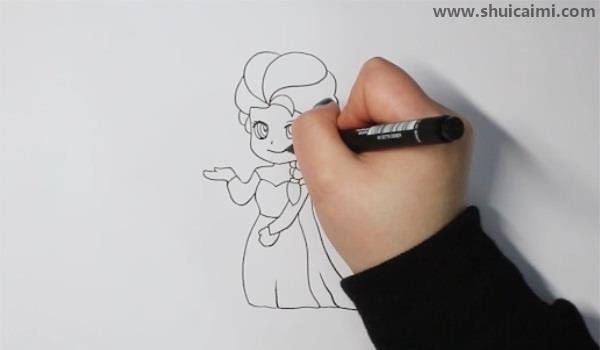 冰雪奇缘爱莎简笔画怎么画 冰雪奇缘爱莎简笔画画法