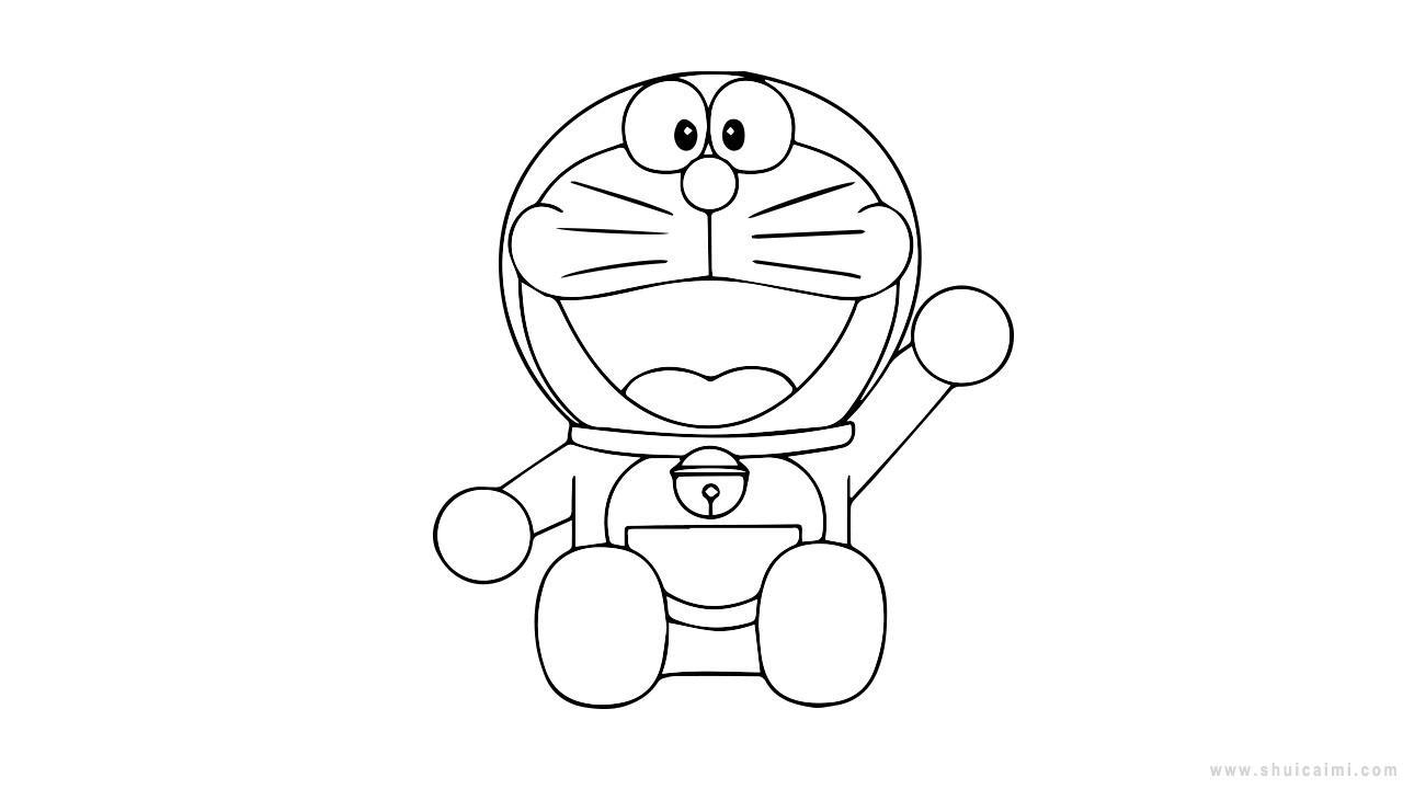 叮当猫怎么画？ 叮当猫的简笔画详细教程画法