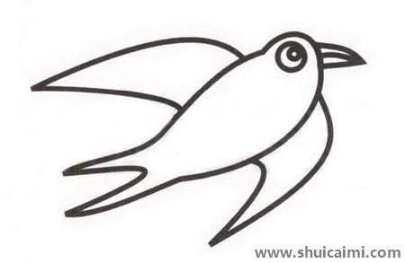 小燕子简笔画步骤教程
