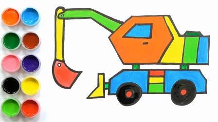 挖掘机简笔画 挖掘机简笔画图片