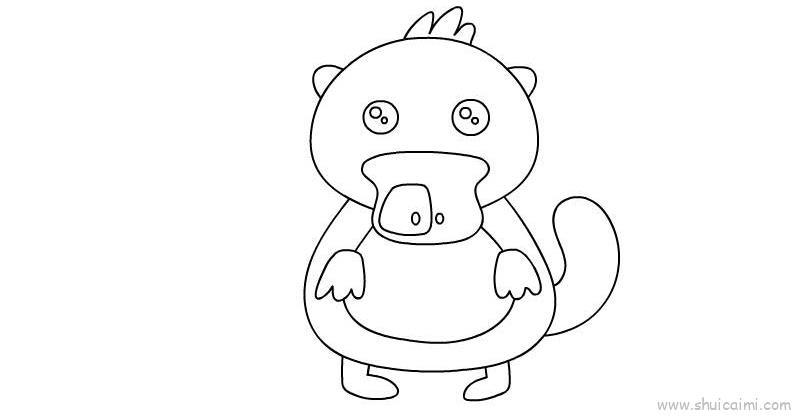 鸭嘴兽儿童画怎么画 鸭嘴兽简笔画步骤