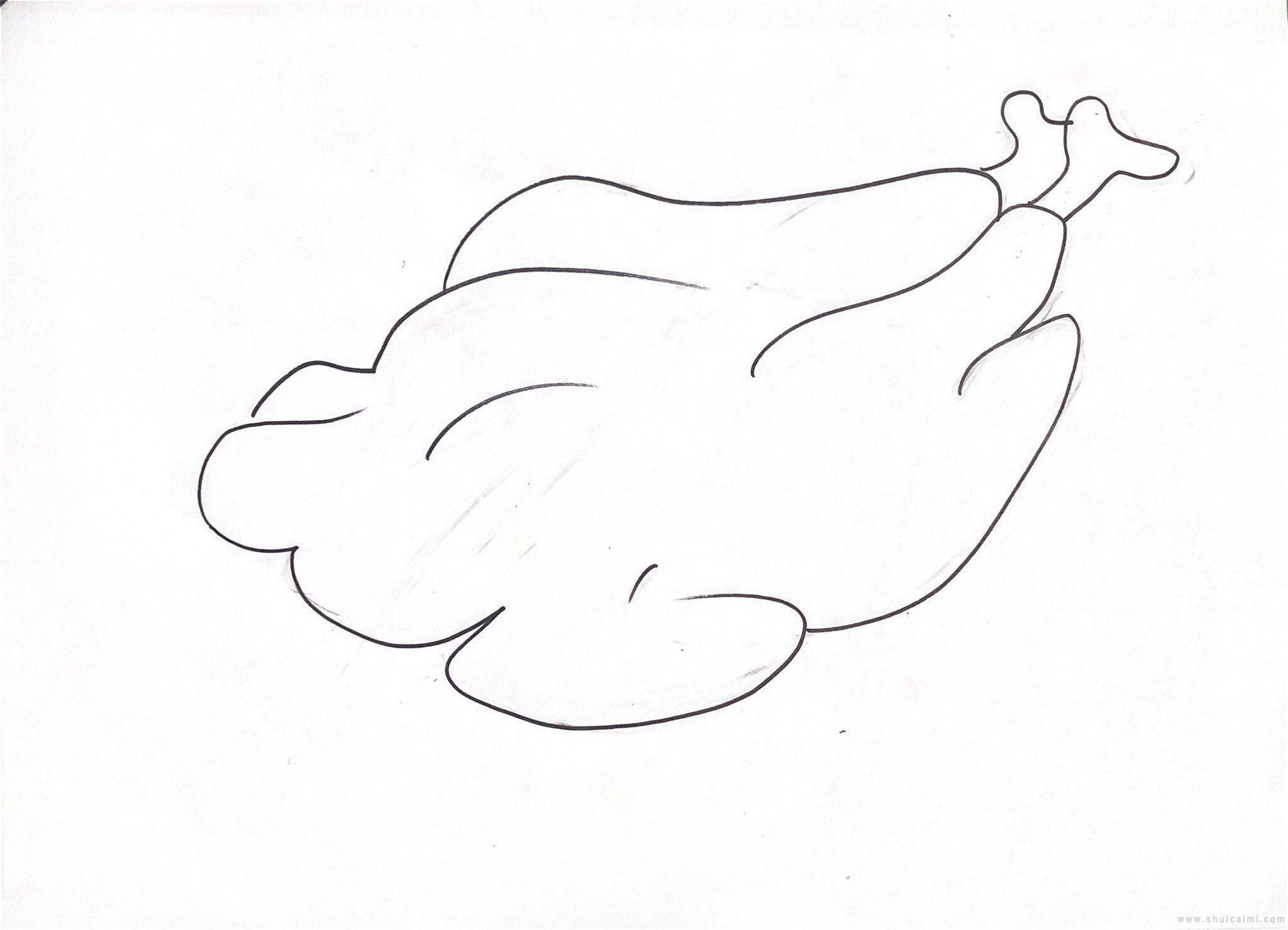烤鸭简笔画怎么画 烤鸭简笔画顺序